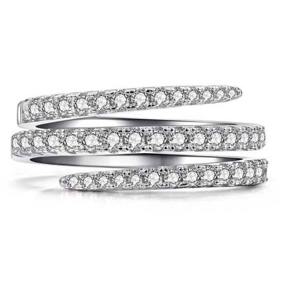 🎁Fever Macro Pave Beautiful Thin Stackable Rings for Women, MARR9197 - Picture 1 of 6